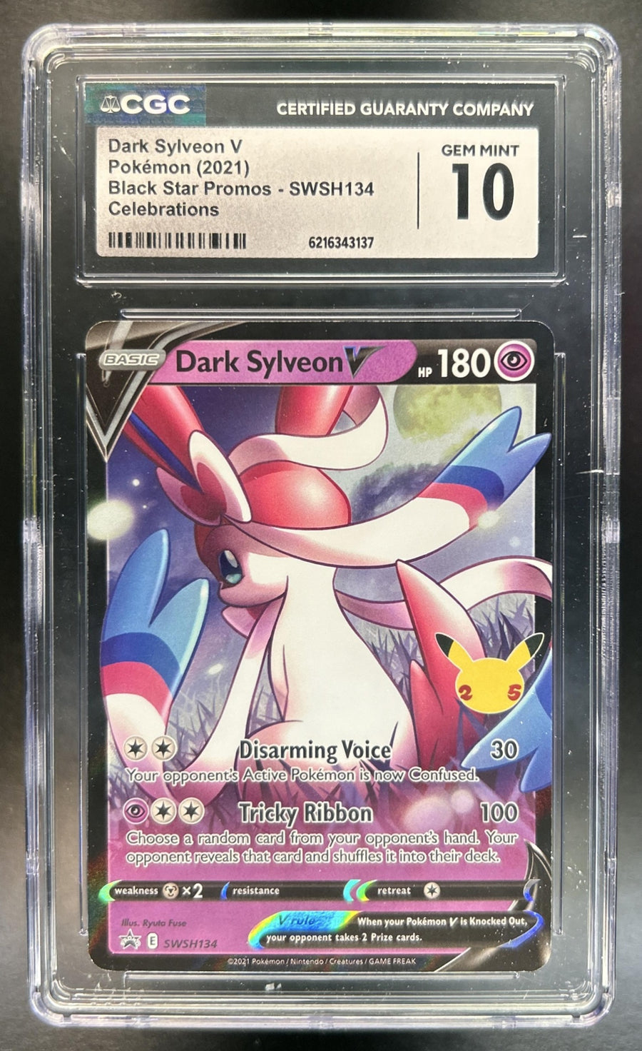 Dark Sylveon V Sword & Shield Black Star Promos #SWSH134 2021 CGC 10