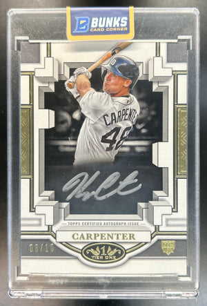 Kerry Carpenter 2023 Topps Tier One #BOA-KC Break Out Auto Silver Ink 8/10 RC Tigers