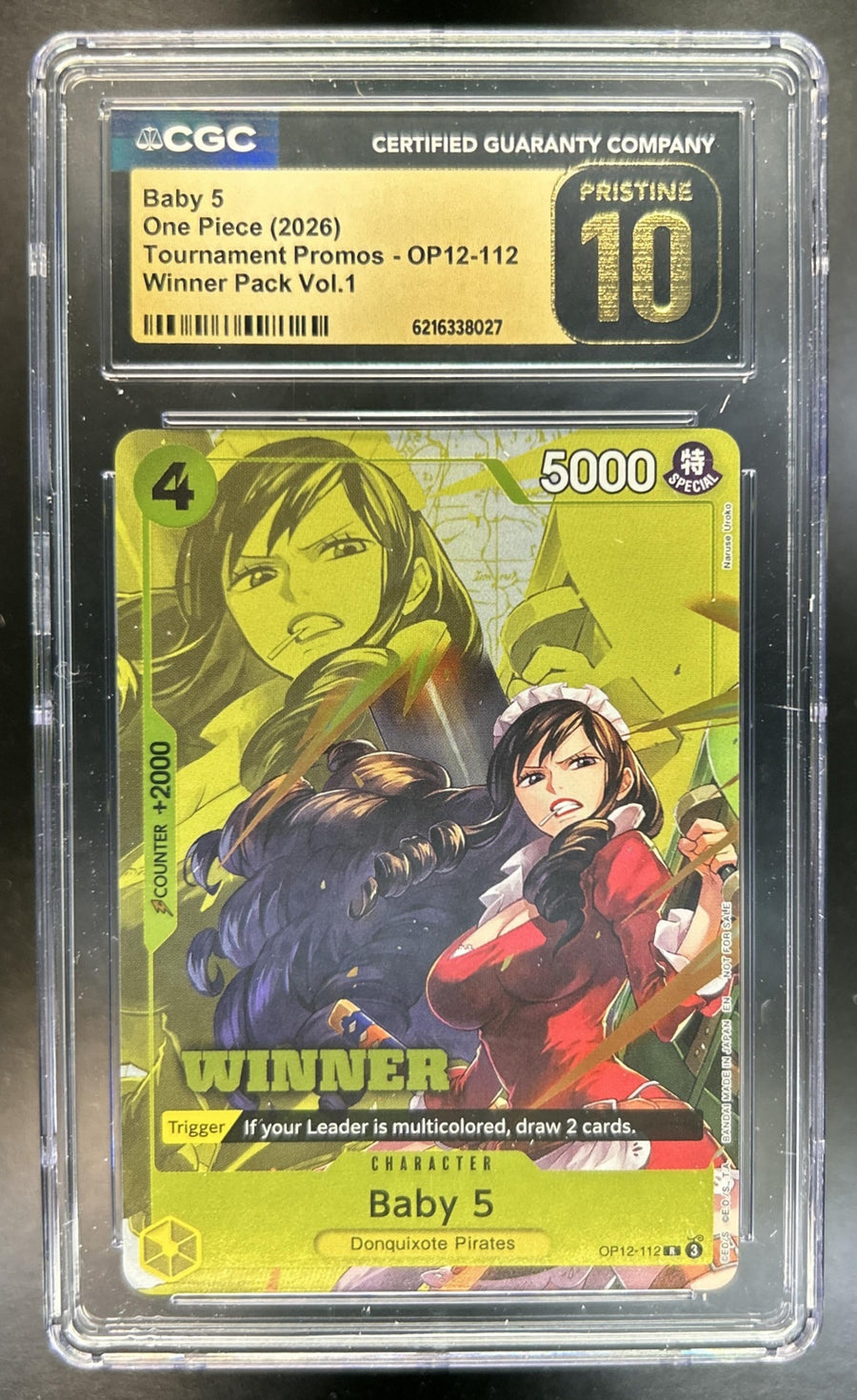 Baby 5 Tournament Promos #OP12-112 CGC Pristine 10