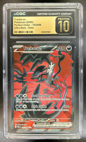 Yveltal ex Perfect Order #105/088 Ultra Rare CGC Pristine 10