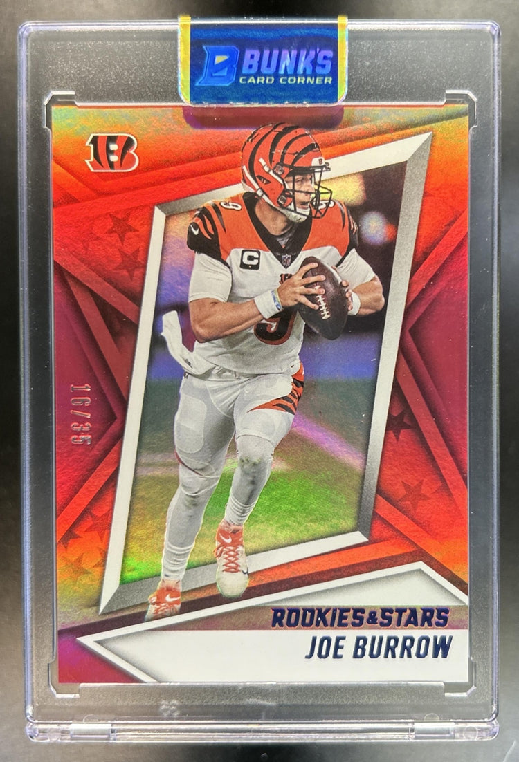 Joe Burrow 2021 Panini Rookies & Stars #18 Red Holo 16/35 Bengals
