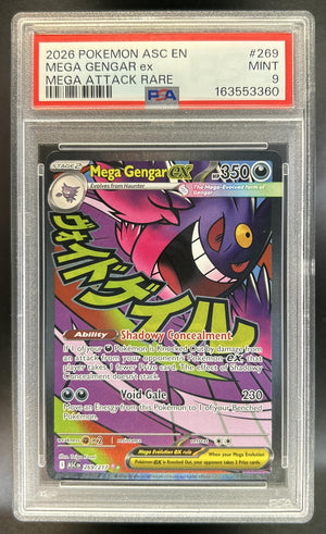 Mega Gengar ex Ascended Heroes #269/217 Attack Rare PSA 9