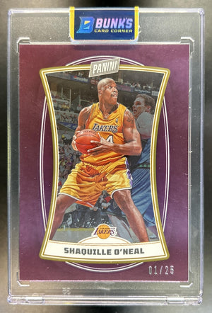 Shaquille O'Neal 2022-23 Panini NBA Player of the Day #73 Purple 1/25 Lakers