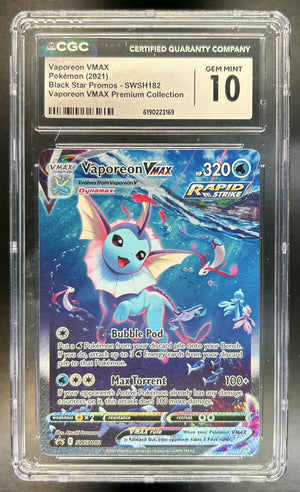Vaporeon VMAX Sword & Shield Black Star Promos #SWSH182 2021 CGC 10