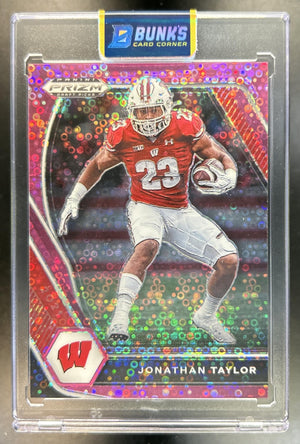 Jonathan Taylor 2021 Panini Prizm Draft Picks #10 Pink Disco 17/20 RC Badgers