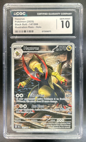 Haxorus Black Bolt #147/086 Illustration Rare CGC 10