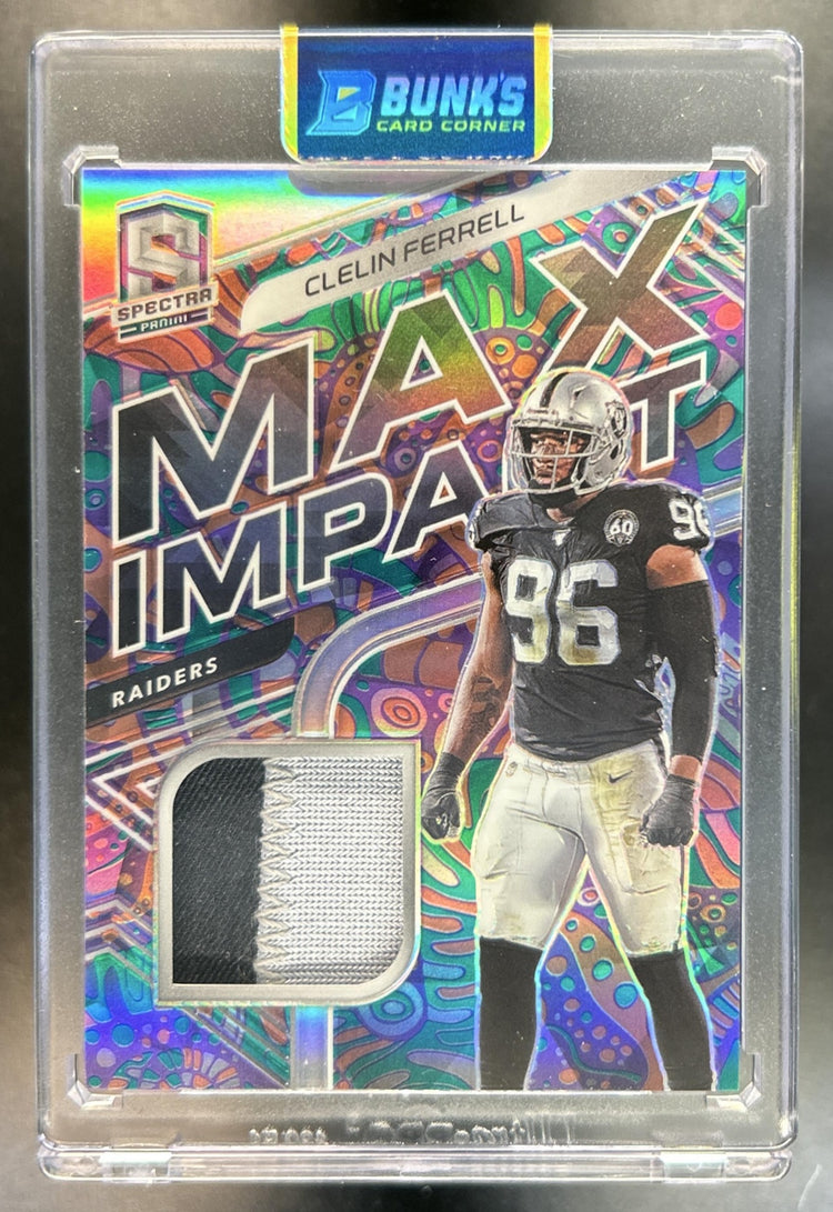 Clelin Ferrell 2020 Panini Spectra #7 Max Impact Psychedelic 5/5 MEM Raiders