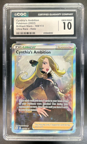 Cynthia's Ambition Sword & Shield Brilliant Stars #169/172 Ultra Rare CGC 10