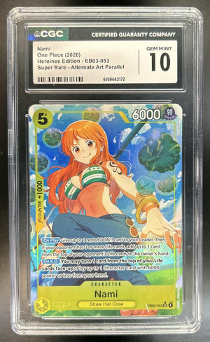 Nami Heroines Edition #EB03-053 Super Rare CGC 10