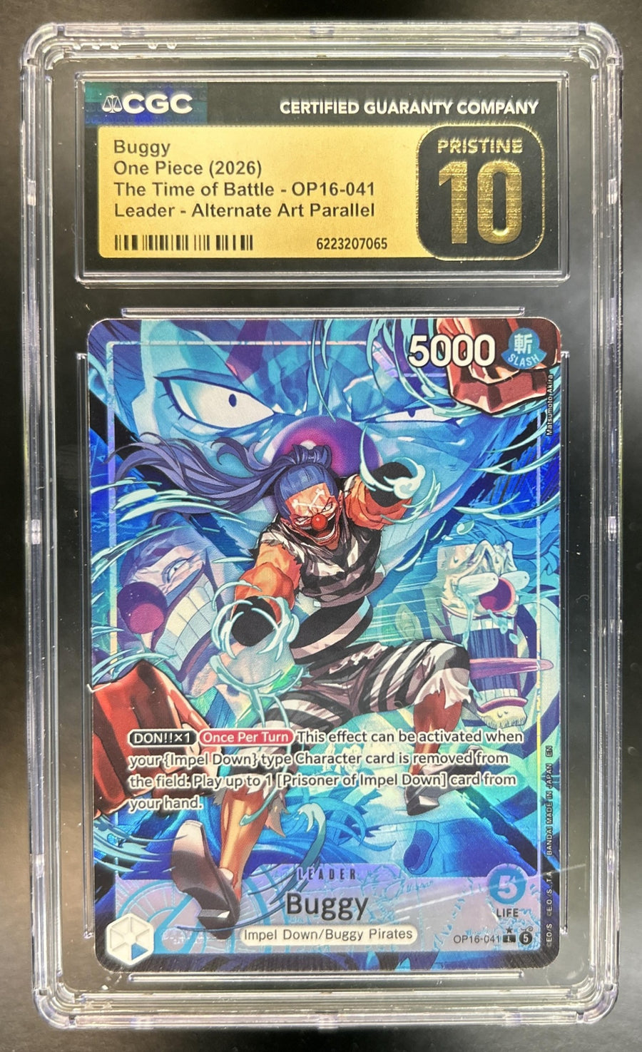 Buggy Emperors The Time of Battle #OP09-051 Leader CGC 10