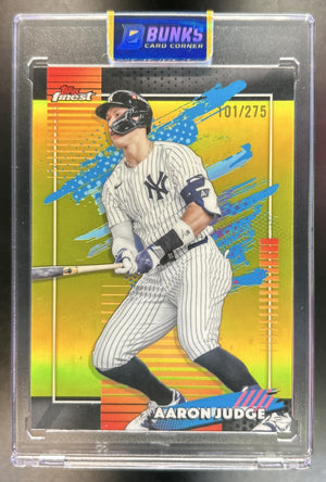 Aaron Judge 2026 Topps Finest #199 Uncommon Yellow Refractor 101/275 Yankees