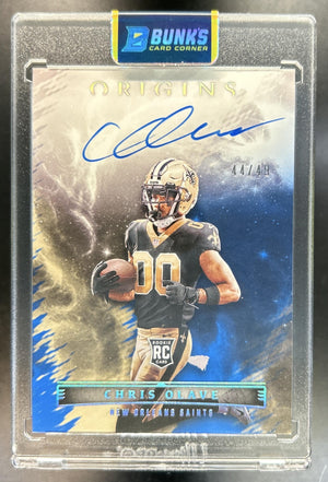 Chris Olave 2022 Panini Origins #RAU-COL Rookie Auto Blue 44/49 RC Saints