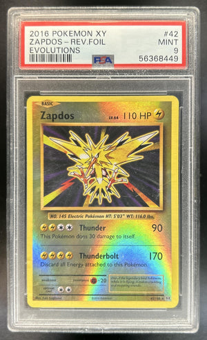 Zapdos XY Evolutions #42/108 Reverse Holo PSA 9