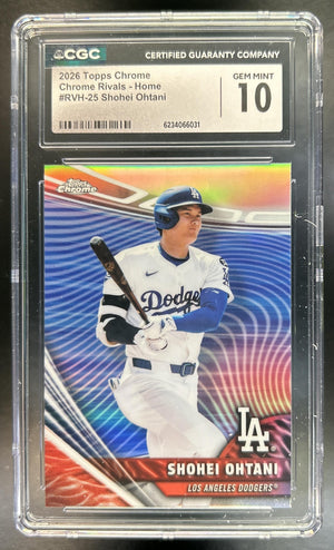 Shohei Ohtani 2026 Topps Chrome #RVH-25 Rivals Home Dodgers CGC 10