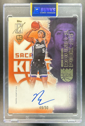 Nique Clifford 2025-26 Topps Signature Class #RCA-NC Rookie Auto Orange 49/50 RC Kings