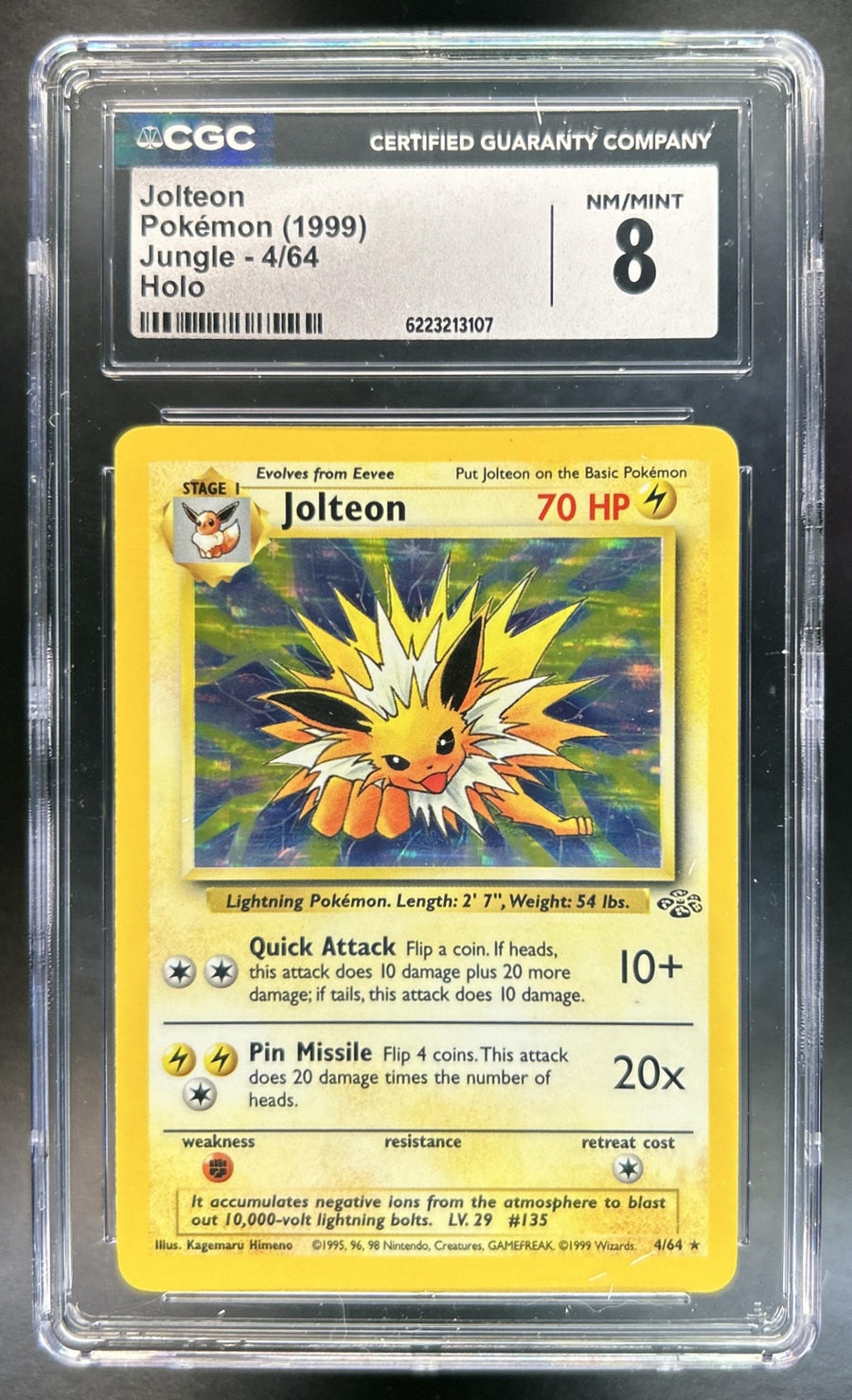 Jolteon Jungle #4/64 Holo CGC 8