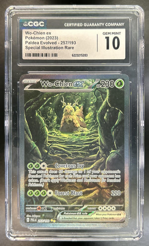Wo-Chien ex 2023 Pokemon Scarlet & Violet Paldea Evolved #257/193 Special Illustration Rare CGC 10