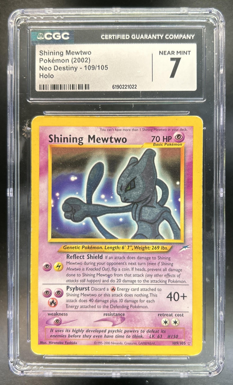 Shining Mewtwo Neo Destiny #109/105 Holo CGC 7