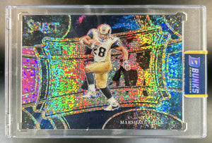 Marshall Faulk 2023 Panini Select #357 Cosmic Prizm SSP Field Level Rams