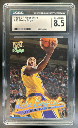 Kobe Bryant 1996-97 Fleer Ultra #52 RC Lakers CGC 8.5
