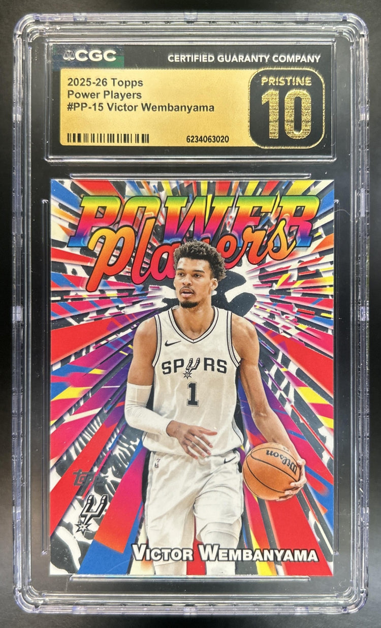 Victor Wembanyama 2025-26 Topps #PP-15 Power Players Spurs CGC Pristine 10