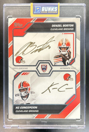 Denzel Boston KC Concepcion 2026 Topps #FDS-BC First Dual Signatures RC SSP Auto Browns