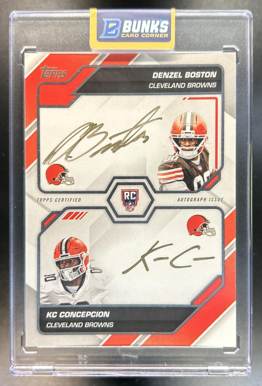 Denzel Boston KC Concepcion 2026 Topps #FDS-BC First Dual Signatures RC SSP Auto Browns