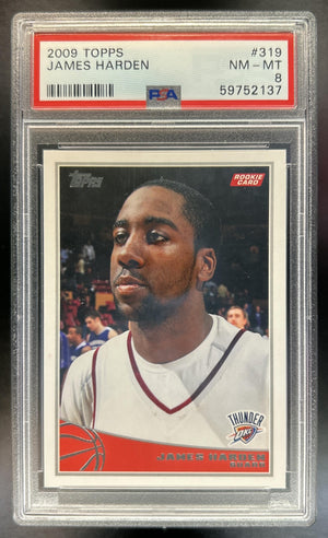 James Harden 2009-10 Topps #319 RC Thunder PSA 8