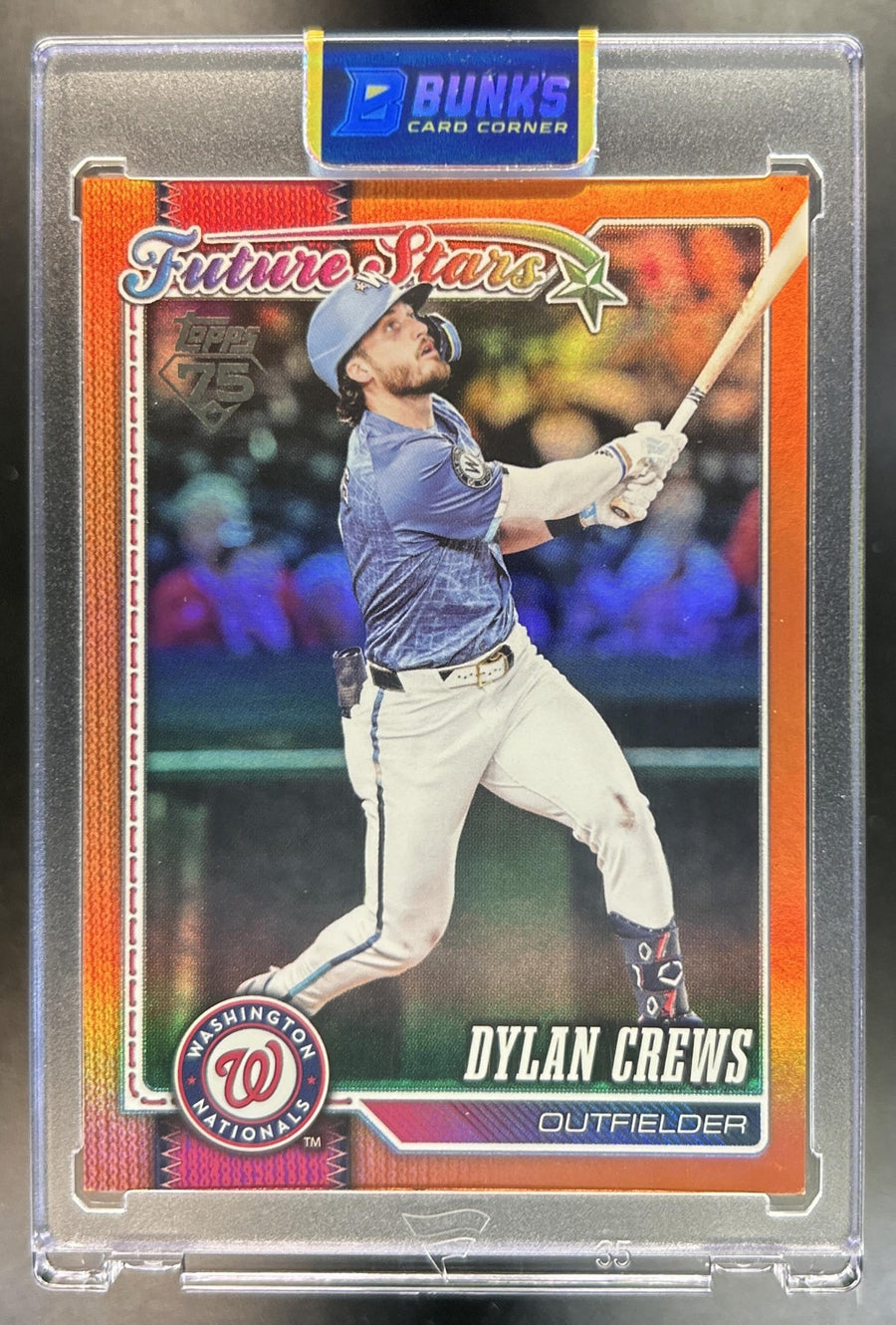Dylan Crews 2026 Topps Series 1 #86 Orange Rainbow Foil 18/25 Future Stars Nationals
