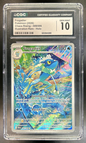 Frogadier Mega Evolution Chaos Rising #089/086 Illustration Rare CGC 10