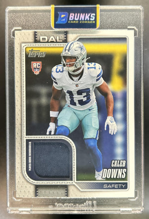 Caleb Downs 2026 Topps #ROR-CDO Real One Relic MEM RC SSP Cowboys