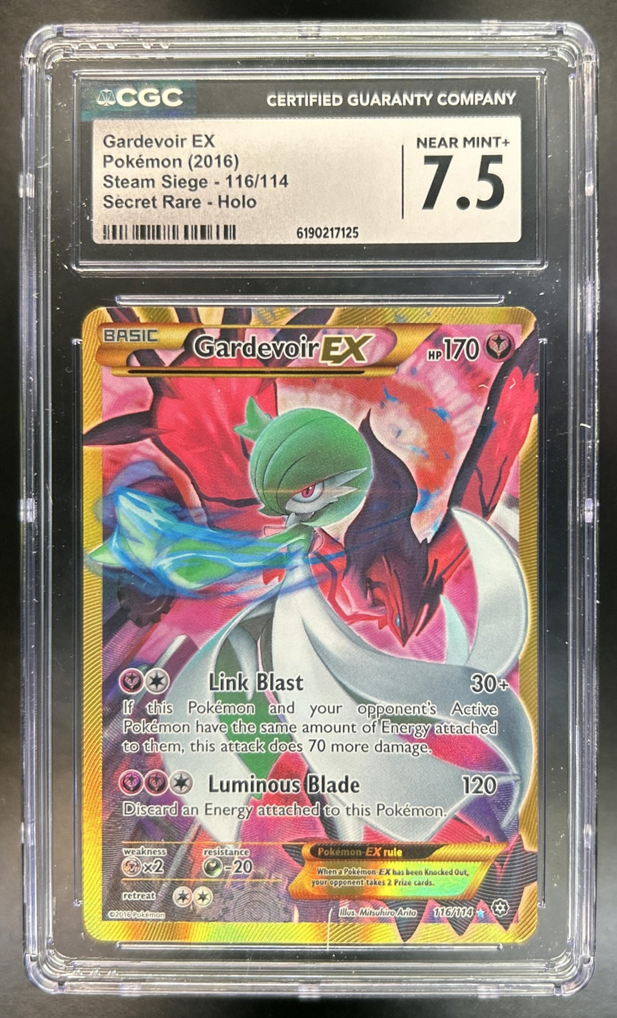 Gardevoir EX XY Steam Siege #116/114 CGC 7.5