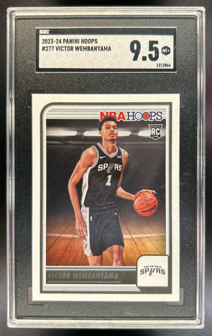 Victor Wembanyama 2023-24 Panini Hoops #277 RC Spurs SGC 9.5
