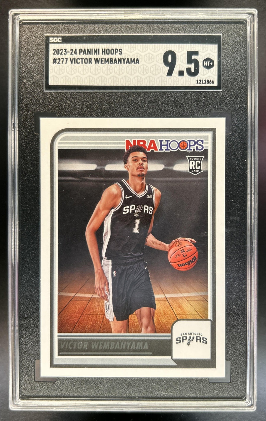 Victor Wembanyama 2023-24 Panini Hoops #277 RC Spurs SGC 9.5