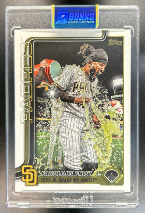 Fabulous First 2025 Topps Update #US217 Golden Mirror Image Variation Season Highlight Padres