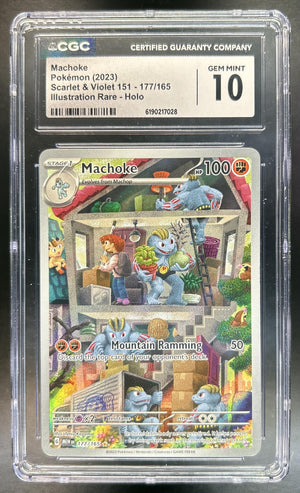 Machoke SV 151 #177/165 Illustration Rare CGC 10