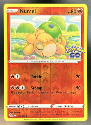 Numel Sword & Shield Pokemon GO #013/078 Ditto Variation Reverse Holo