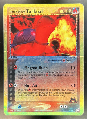 Team Magma's Torkoal EX Magma vs Aqua #12/95 Reverse Holo HP/DMG
