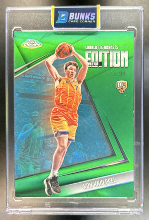 Kon Knueppel 2025-26 Topps Chrome Update #GR-4 New Edition Green Refractor 73/99 RC Hornets