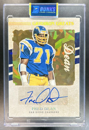 Fred Dean 2023 Panini Luminance #GG87 Gridiron Greats Auto Chargers