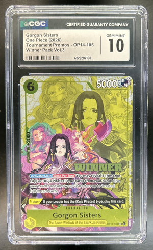 Gorgon Sisters Azure Sea's Seven #OP14-105 Uncommon CGC 10