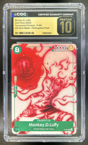 Monkey.D.Luffy STARTER DECK -Green Uta- #P-061 Promotion CGC Pristine 10