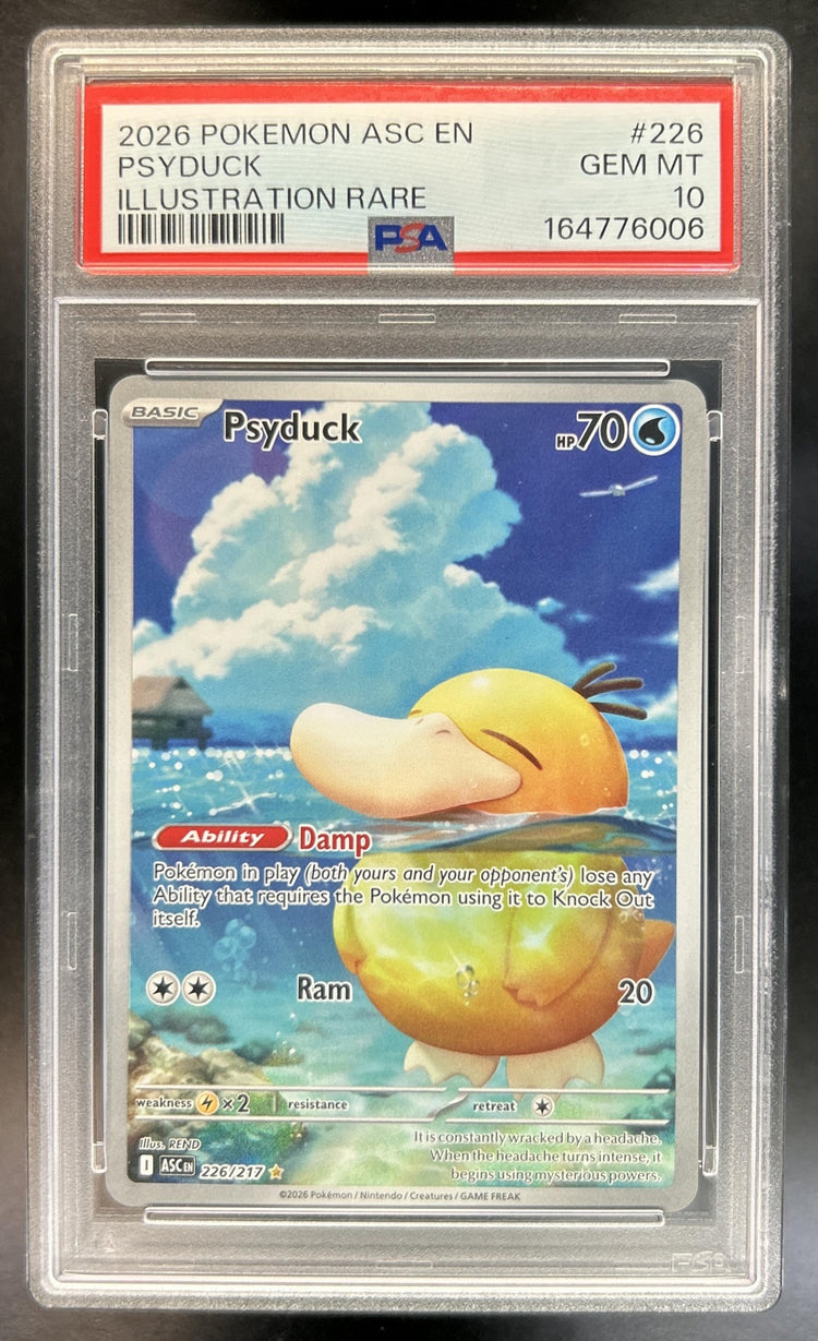 Psyduck Ascended Heroes #226/217 Illustration Rare PSA 10