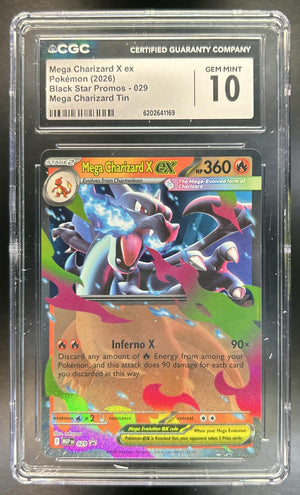 Mega Charizard X ex MEP Black Star Promos #029 CGC 10