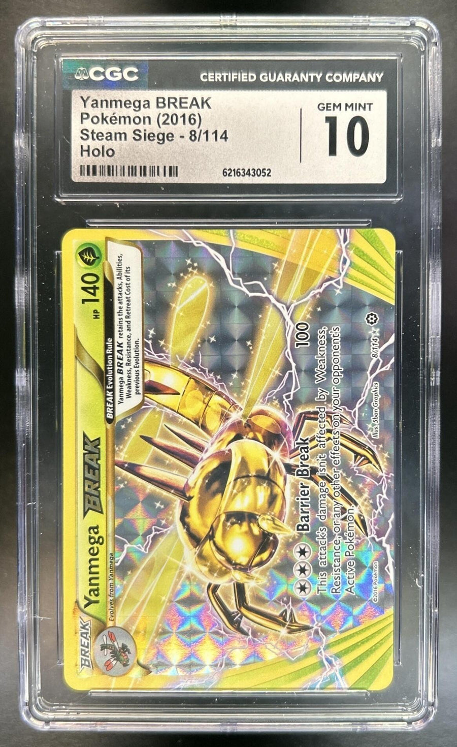Yanmega BRE XY Steam Siege #8/114 CGC 10