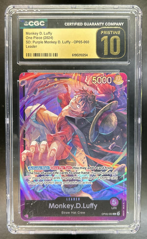 Monkey D. Luffy Purple #OP05-060 Leader CGC Pristine 10