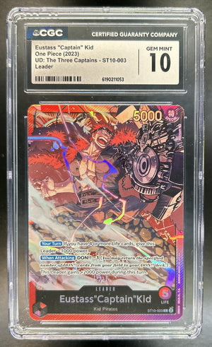 Eustass"Captain"Kid The Three Captains ST10 #ST10-003 Leader CGC 10