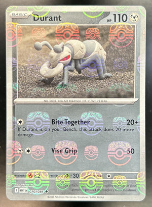 Durant White Flare #070/086 Reverse Holo Master Ball Uncommon