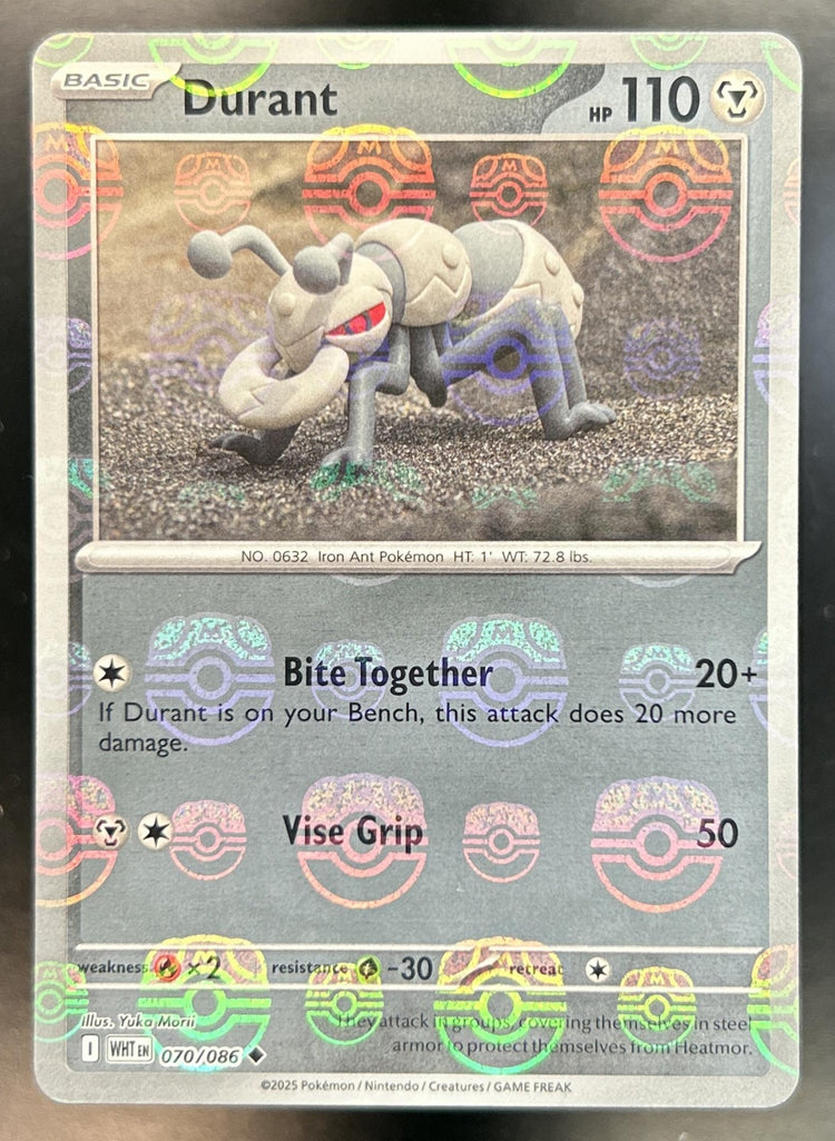 Durant White Flare #070/086 Reverse Holo Master Ball Uncommon