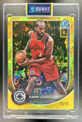 Kawhi Leonard 2025-26 Bowman #BCV-118 Chrome Yellow Refractor 5/75 Clippers